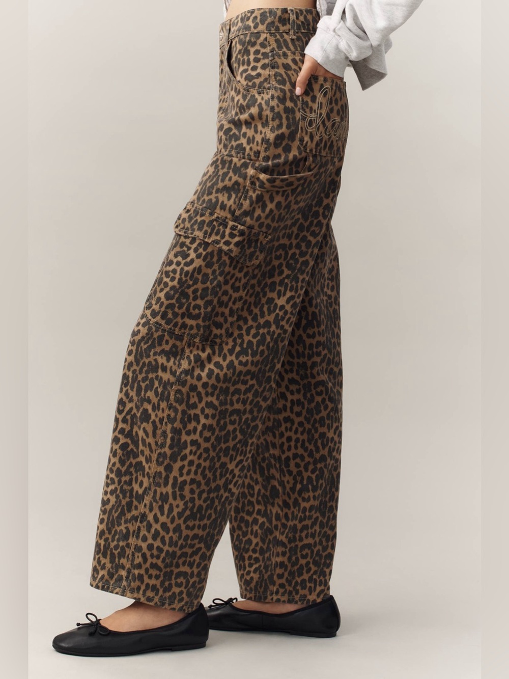 Damson Madder Leopard Carpenter Cargo Pants UK 8 / US 4 - Picture 7 of 16